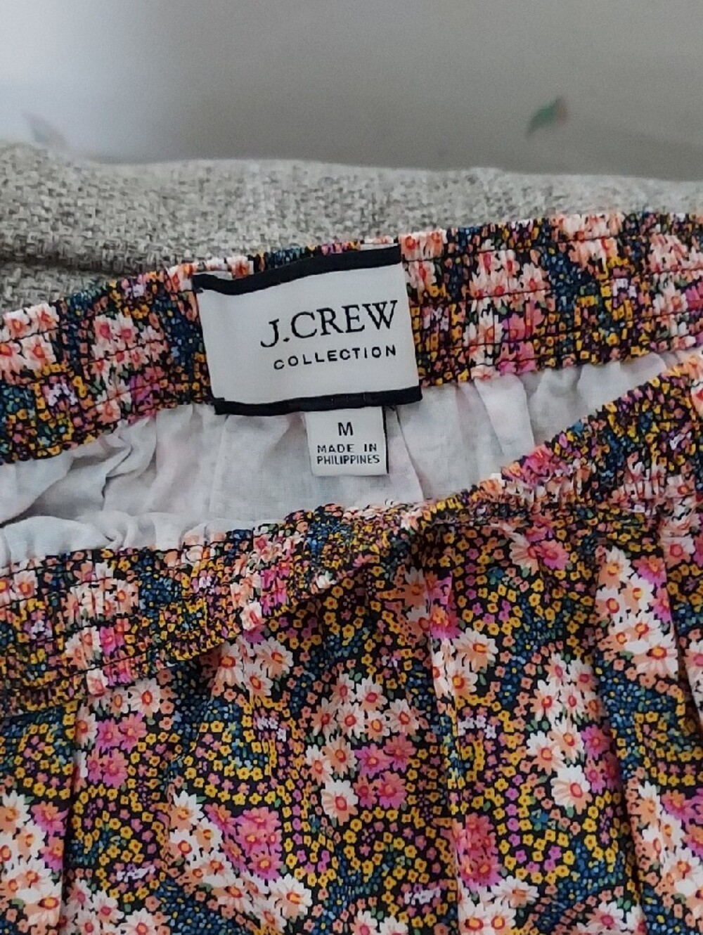J. Crew Pink Floral Elastic Waist Skirt - Picture 5 of 6